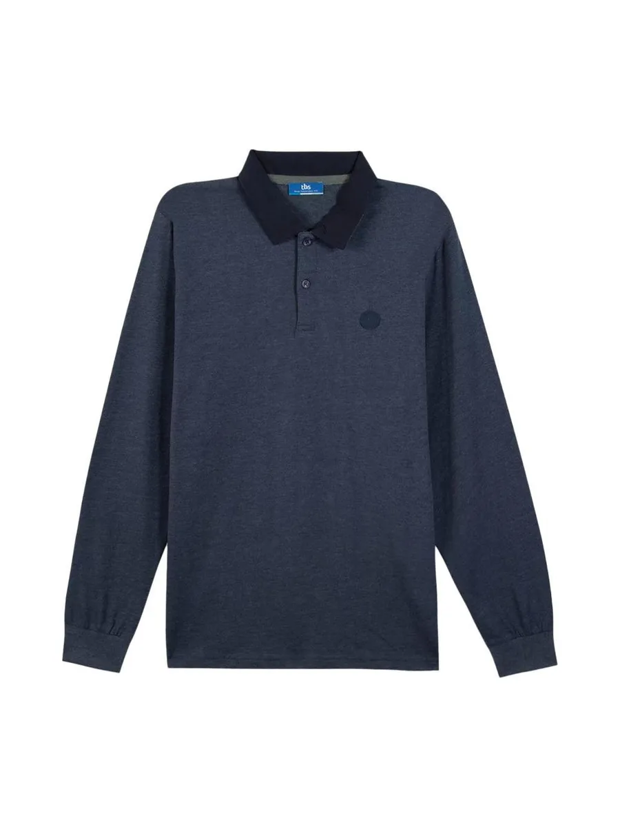 Polo Manches Longues Marine Homme TBS PEKANPOL 2