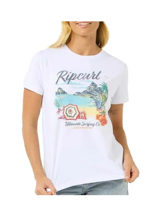 T-Shirt Blanc Femme Rip Curl Crystal Standard 1