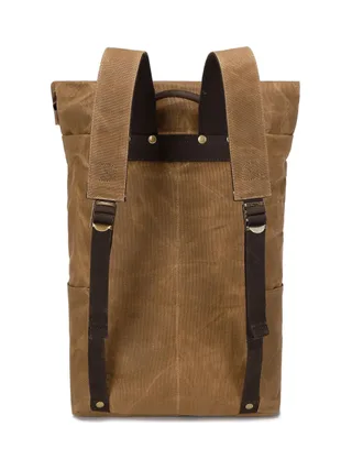 JACK - Sac à dos en cuir véritable et toile enduite - Bleu 12