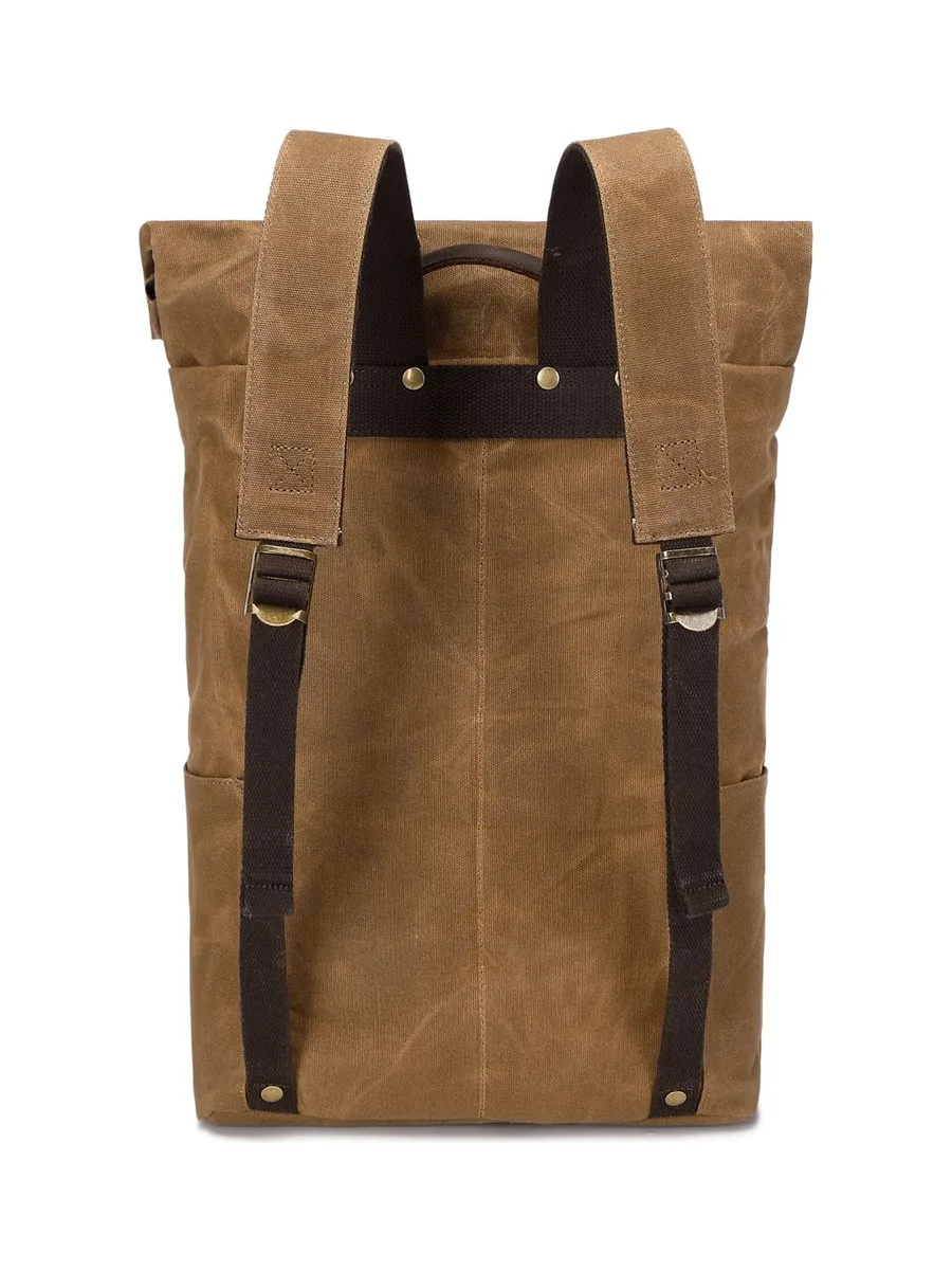 JACK - Sac à dos en cuir véritable et toile enduite - Bleu 12