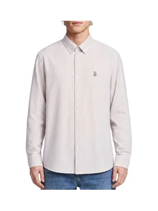 Chemise Rayures Beige/Blanche Homme Teddy Smith Stanley 1