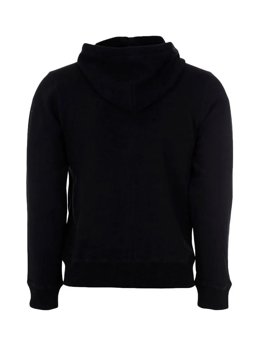 Sweat zippé Noir Homme Schott Badge 4