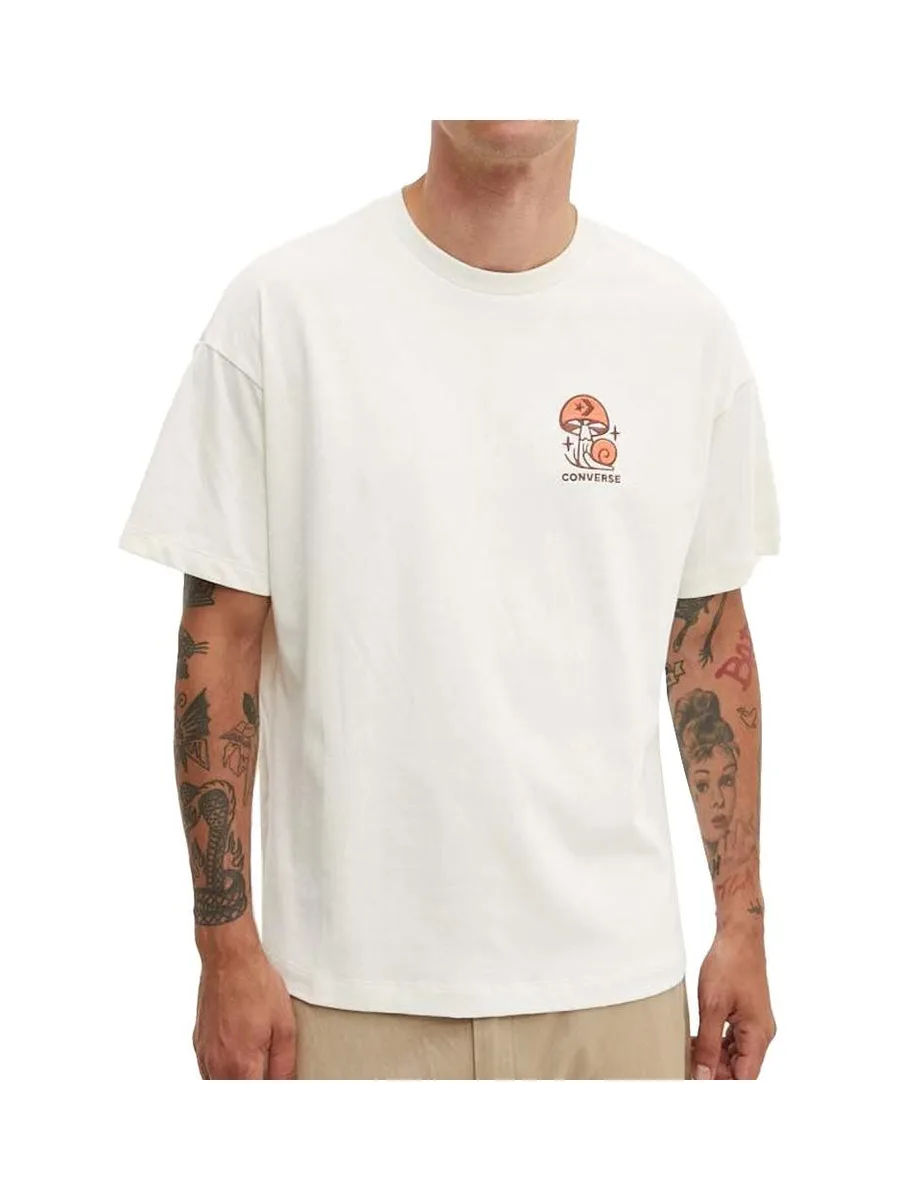 T-shirt Beige Homme Converse Mushroom 2