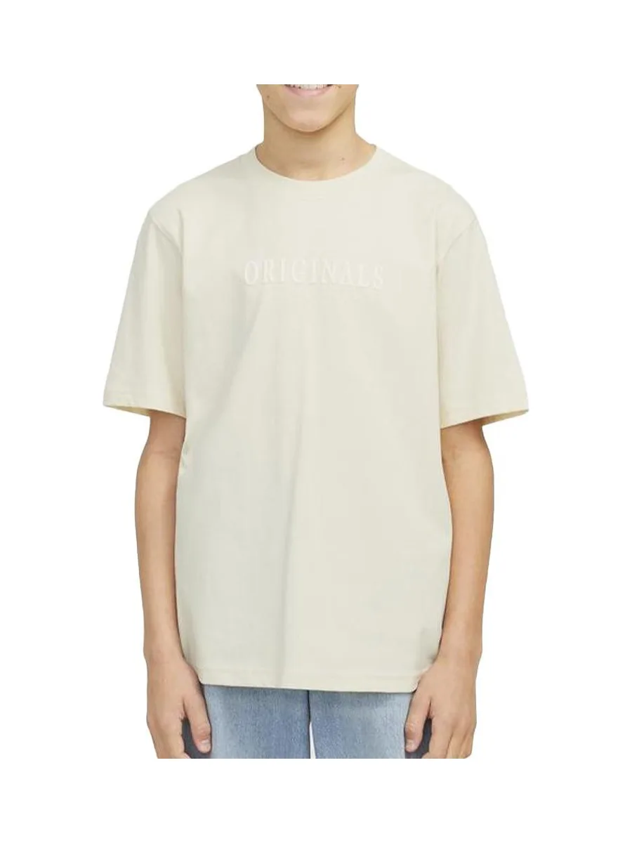 T-Shirt Beige Garçon Jack & Jones Deriksberg 2