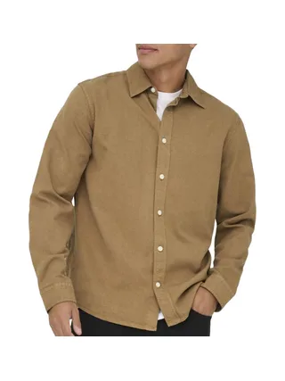 Chemise Marron Homme Only & Sons Sotto 1