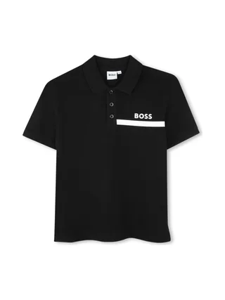 Polo Noir Garçon Hugo Boss J52730 1