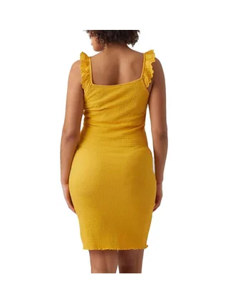 Robe de Grossesse Jaune Mamalicious Lindie 2