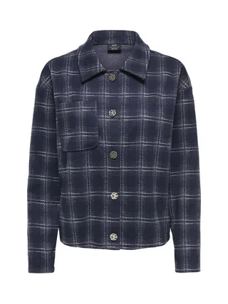 Chemise à Carreaux Bleu Femme JDY Filukka 3