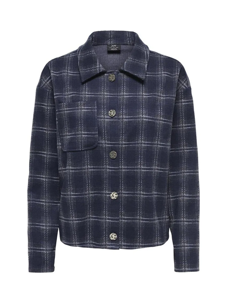 Chemise à Carreaux Bleu Femme JDY Filukka 4