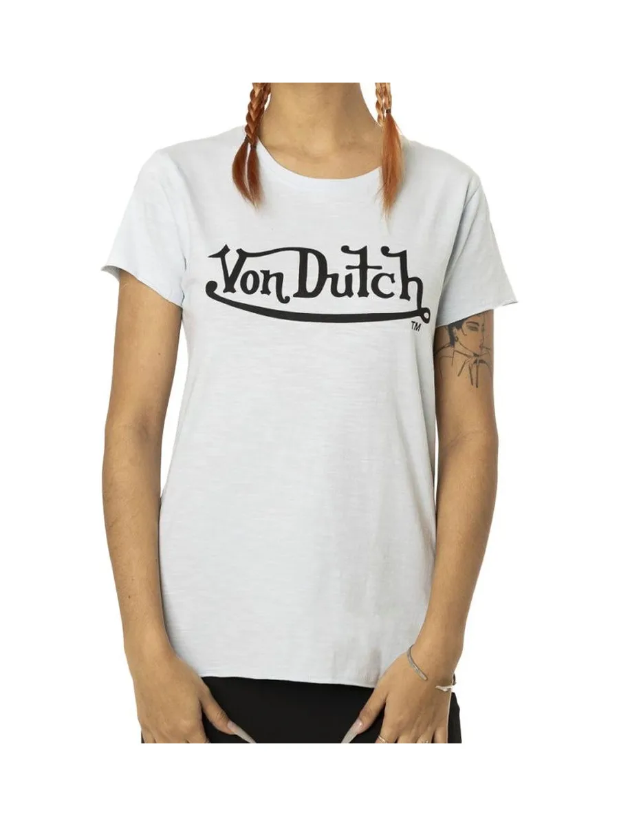 T-shirt Bleu Femme Von Dutch Slub 2