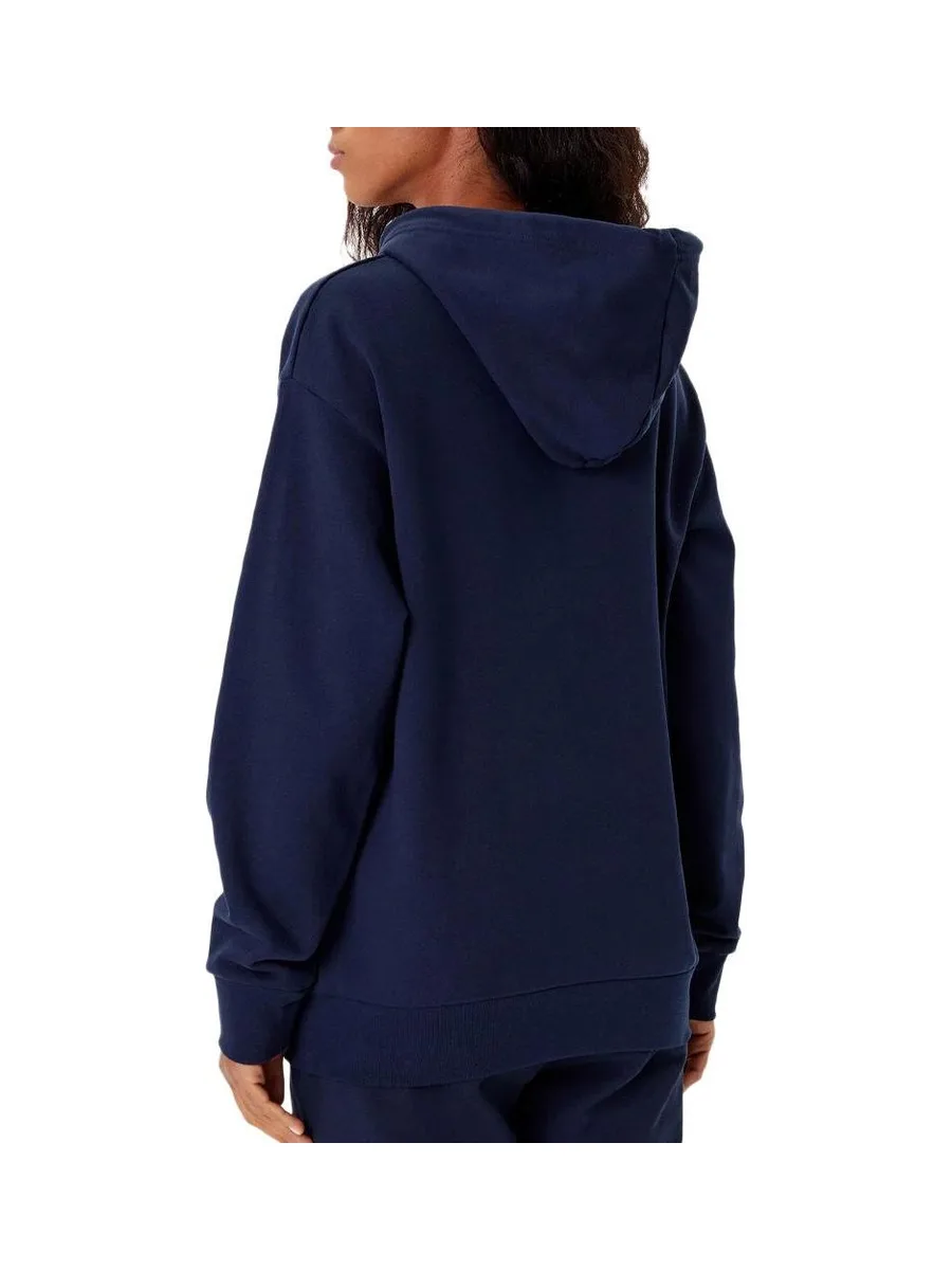 Sweat à Capuche Marine Femme Lacoste polaire surdimensionné 2