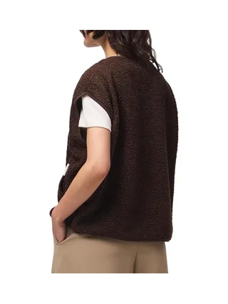 Gilet sans manche Marron Femme Pieces Katty 2