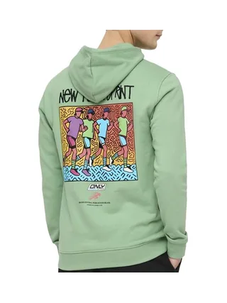 Sweat Vert Homme Only & Sons Print Logo 2