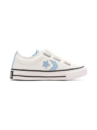 Baskets Blanches/Bleu Garçon Converse Star Player 76 Easy 2