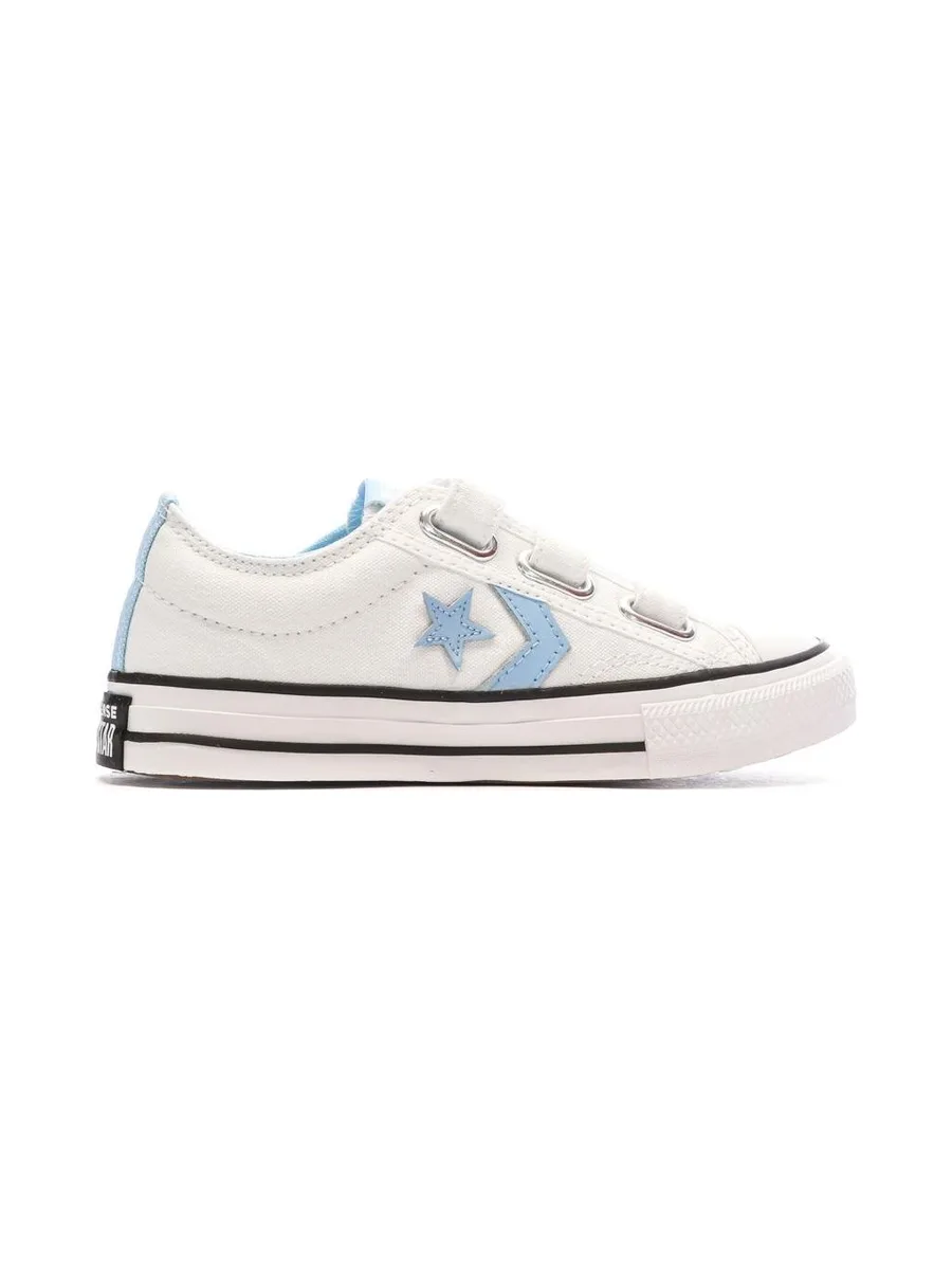 Baskets Blanches/Bleu Garçon Converse Star Player 76 Easy 3