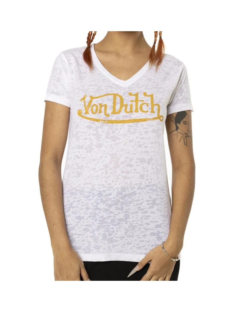 T-shirt Blanc Femme Von Dutch Classic 2