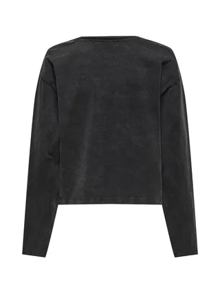 T-Shirt Manches Longues Noir Femme JDY Washed 2