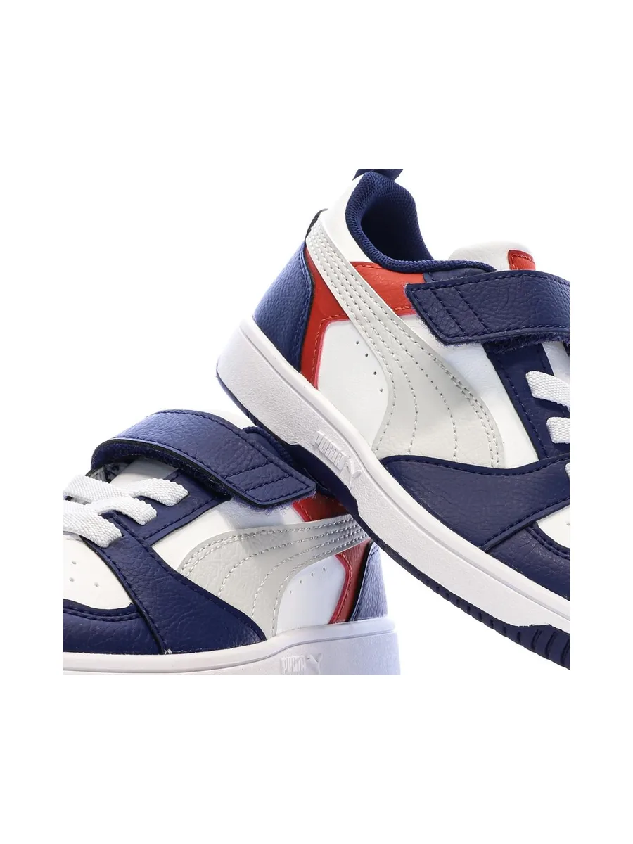 Baskets Bleu/Blanc/Rouge Garçon Puma Rebound 8