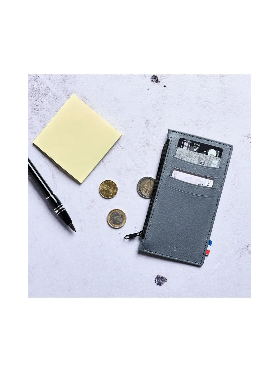 ANTHO - Porte-monnaie vertical zippé en liège - Naturel 82