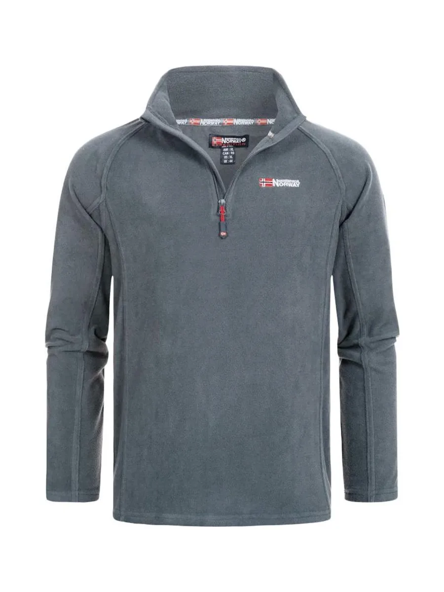 Veste Polaire 1/4 de Zip Grise Homme Geographical Norway Men 233 2