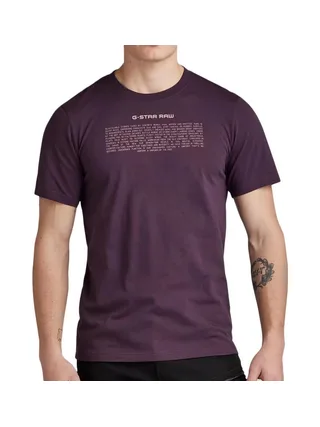 T-shirt Violet Homme G-Star Raw Poem 1