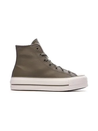 Baskets Grise Molleton Femme Converse Chuck Taylor All Star Lift 2