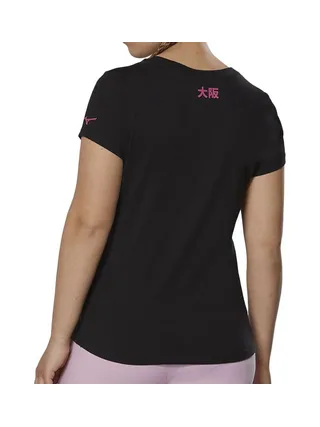 T-shirt Noir Femme technique Mizuno Athletic 2