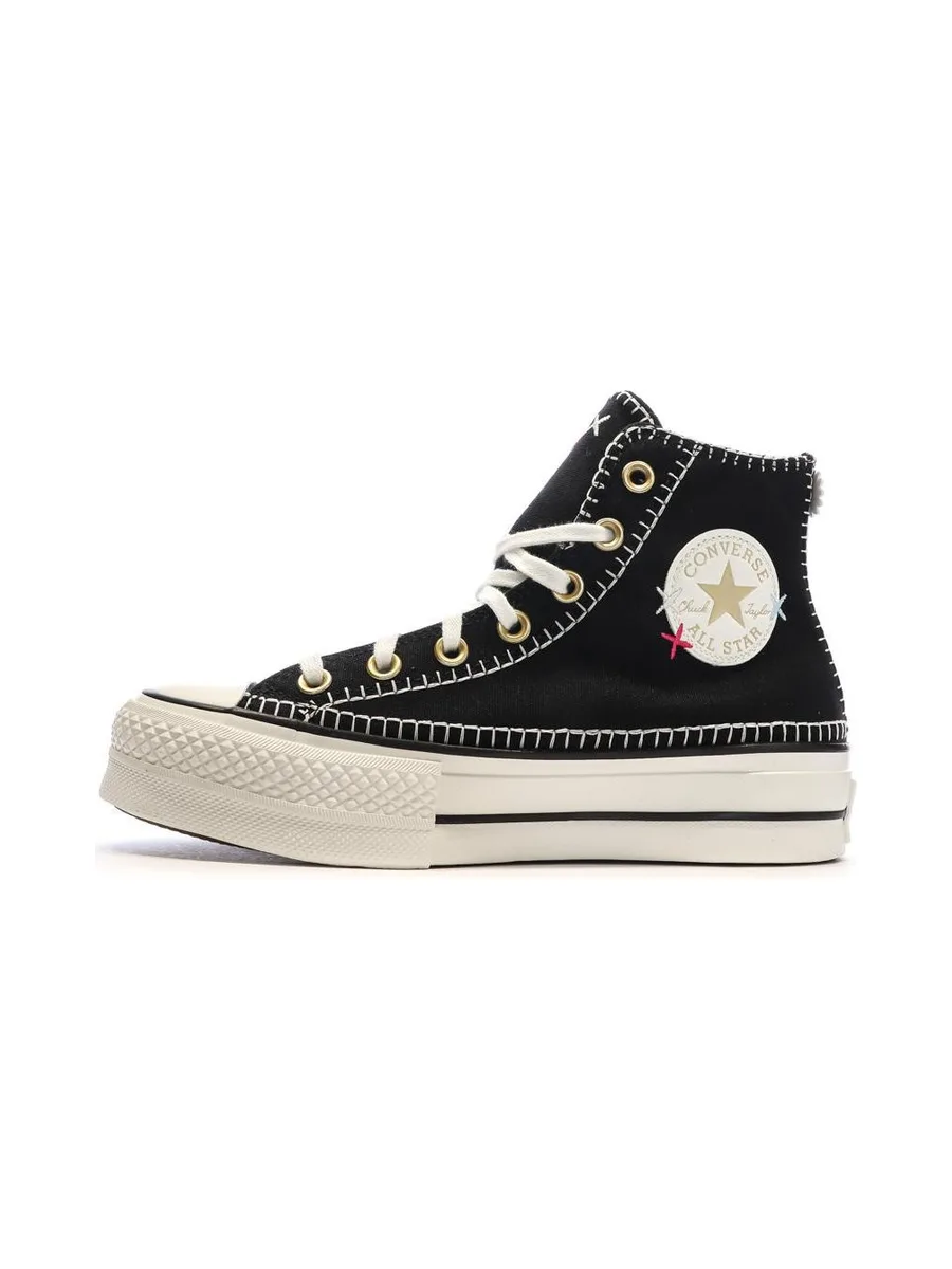 Baskets Noires Femme Converse All Star Lift Crafted 2