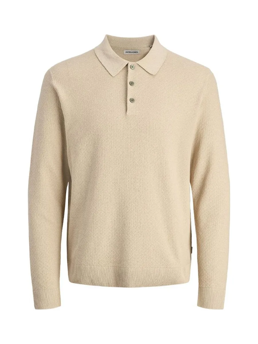 Polo Manches Longues Beige Homme Jack & Jones Sandri 2