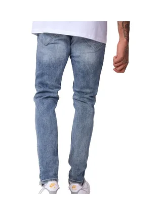 Jean Skinny Bleu Homme Project X Paris délavé avec trou 2