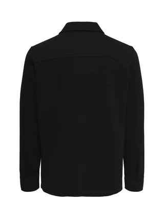 Surchemise noire homme ONLY & SONS Overshirt 2