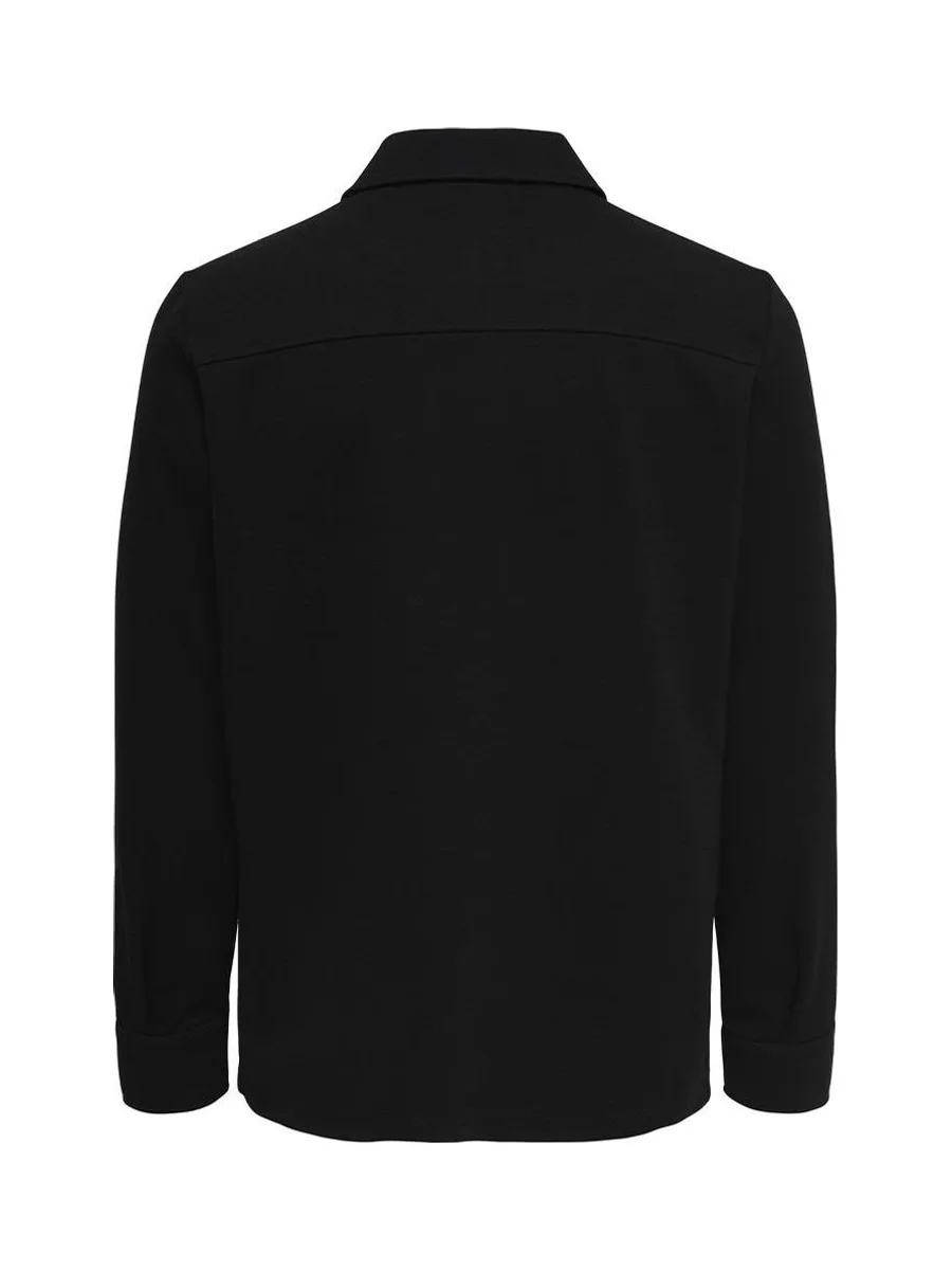 Surchemise noire homme ONLY & SONS Overshirt 3