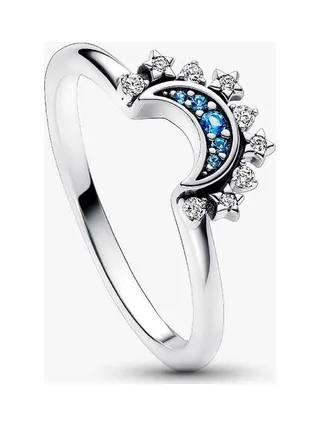 Pandora - Bague Scintillant Stackable Celestial Moon bleu 2