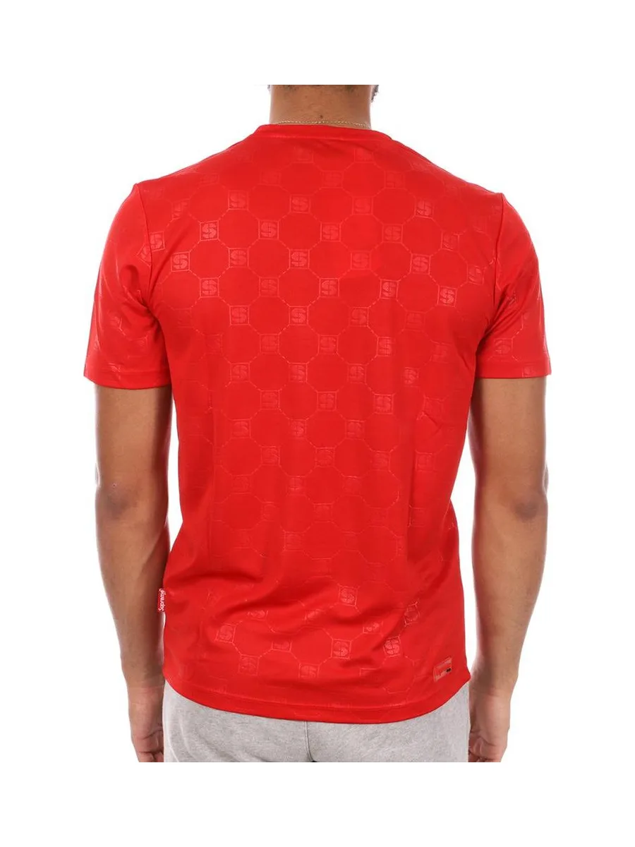 T-shirt Rouge Homme Supreme Grip Leaves 3