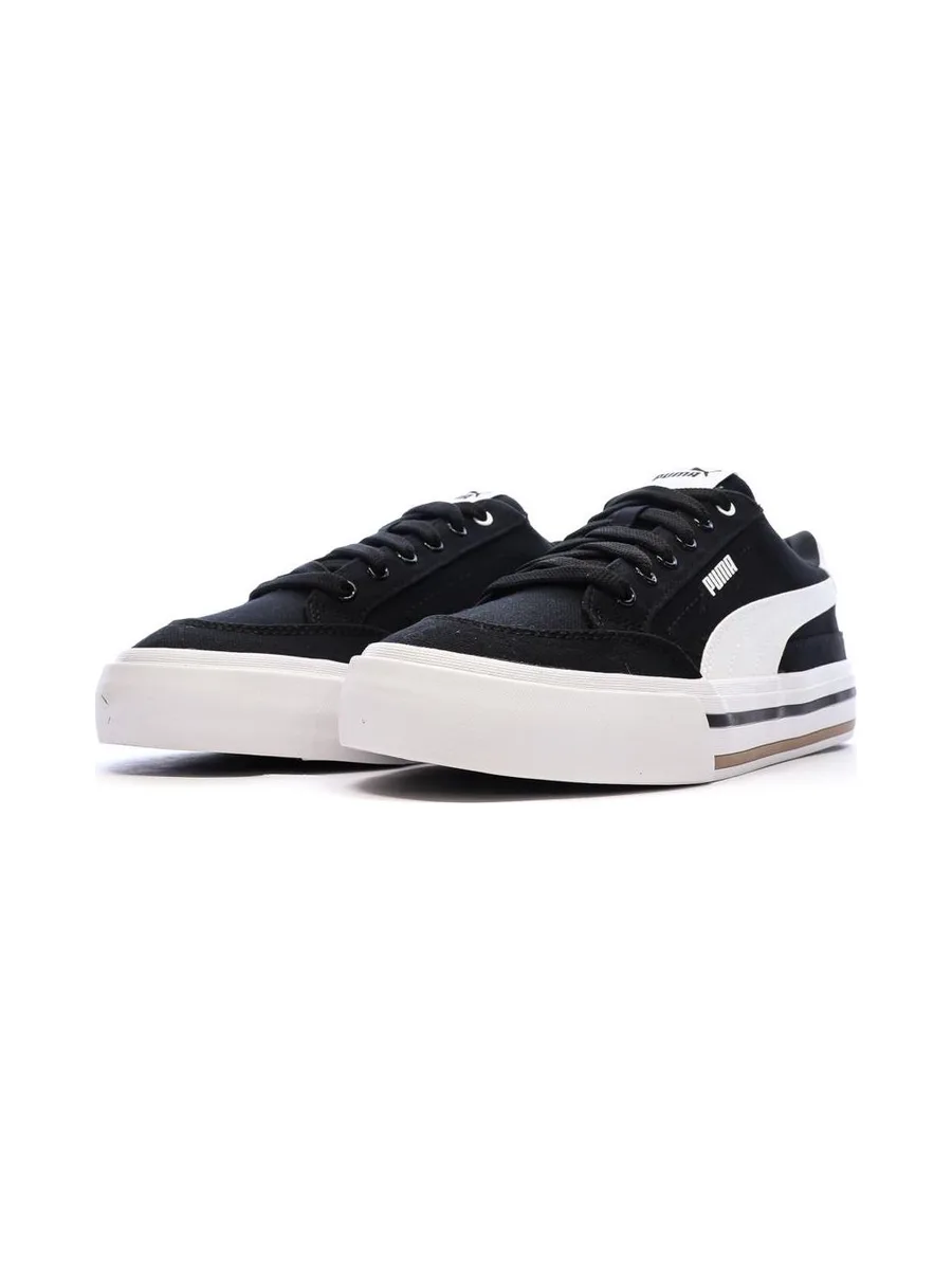 Baskets Blanches/Noires Femme Puma Court Classic 7