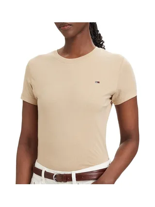 T-shirt Beige Femme Tommy Hilfiger Tjw C 1