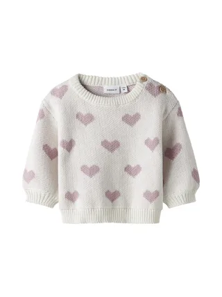 Pull Blanc/Rose Fille Name it Foana 1