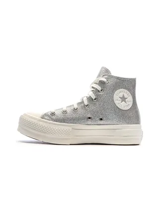 Baskets Argentés Femme Converse Chuck Taylor All Star Lift 1