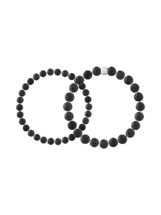 Ensemble de 2 Bracelets — Argent 925 Millièmes Rhodié — 22 cm — Homme 1