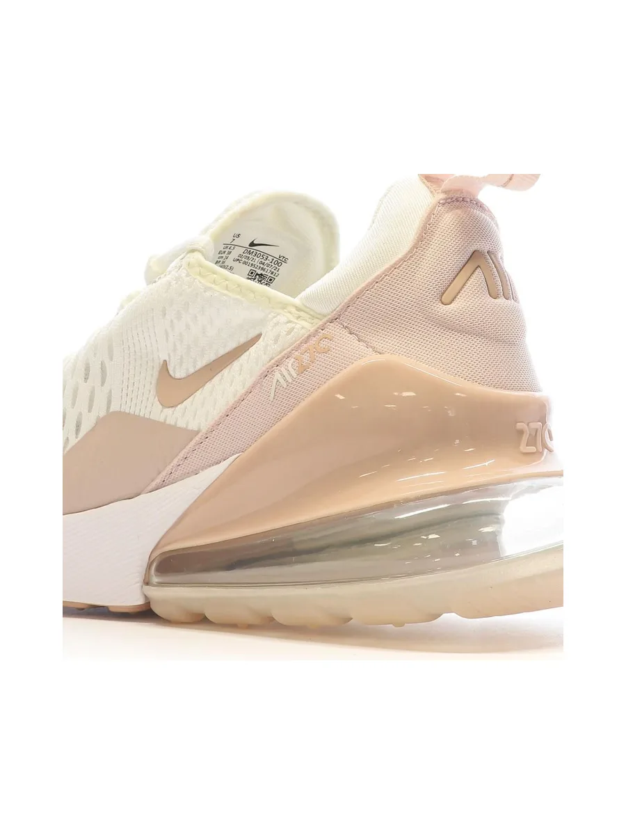 Baskets Blanches/Rose Femme Nike Air Max 270 7