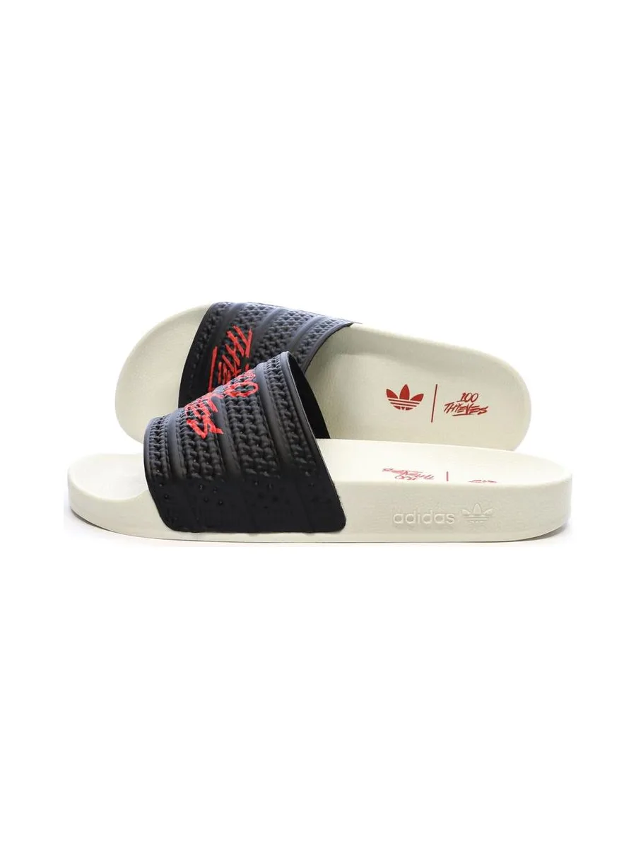 Claquettes Noires/Blanches Homme Adidas 100t Adilette 2