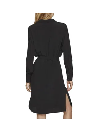 Robe Chemise Noir Femme Vila Fini 2