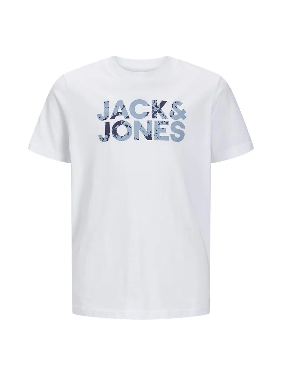 T-shirt Blanc Garçon Jack & Jones Corp Splash 4