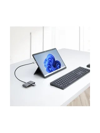 3-Port USB-C Hub with Ethernet Portable 8