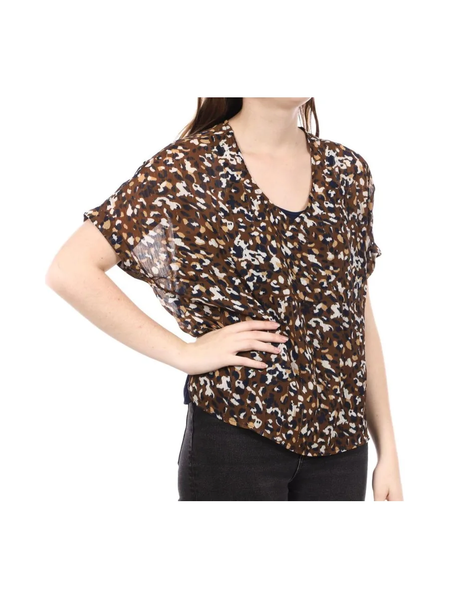 Blouse Marron léopard Femme Only Soph 2