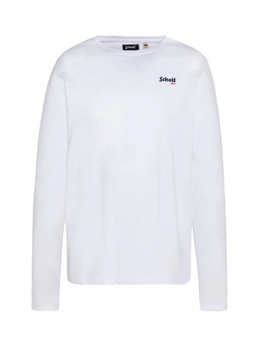 T-shirt Blanc Homme Schott BRODEDML 2