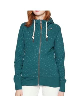 Sweat Zippé Vert Femme Ragwear Paya Dots 1