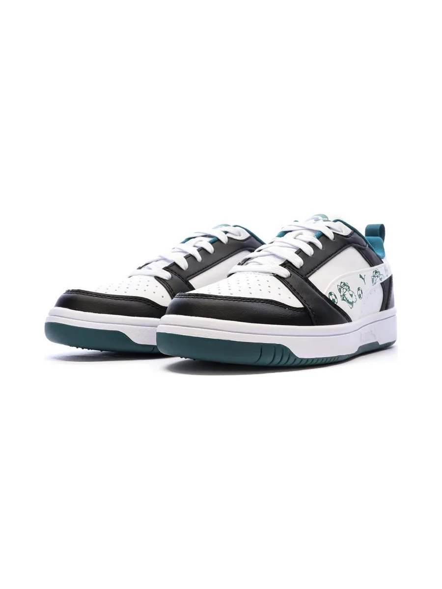 Baskets Noires/Blanches/Vertes Garçon Puma Rebound V6 7