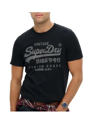 T-Shirt Marine Homme Superdry Classic 1