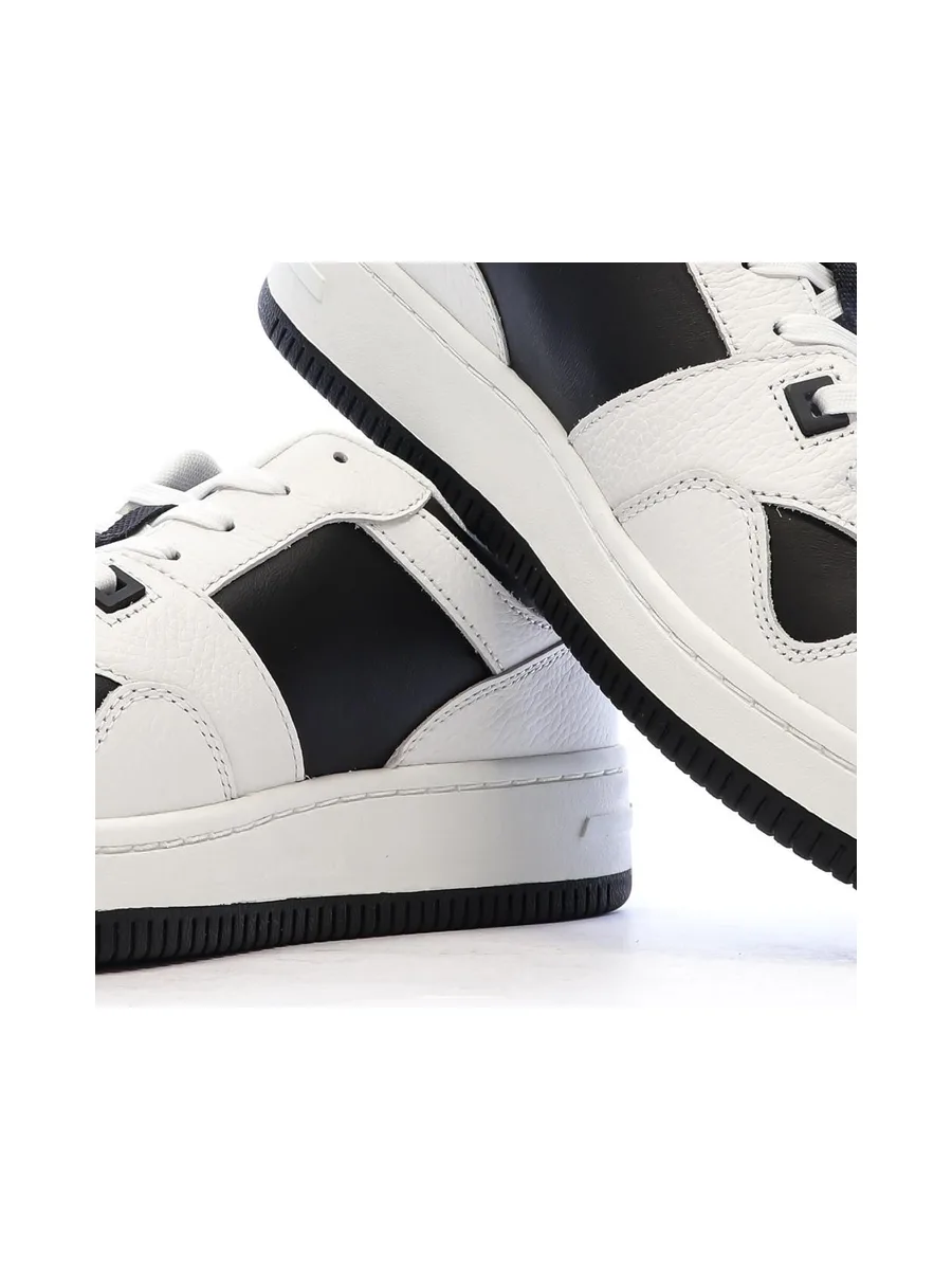 Baskets Blanches/Noires Homme Tommy Hilfiger Tjm Retro Basket 8